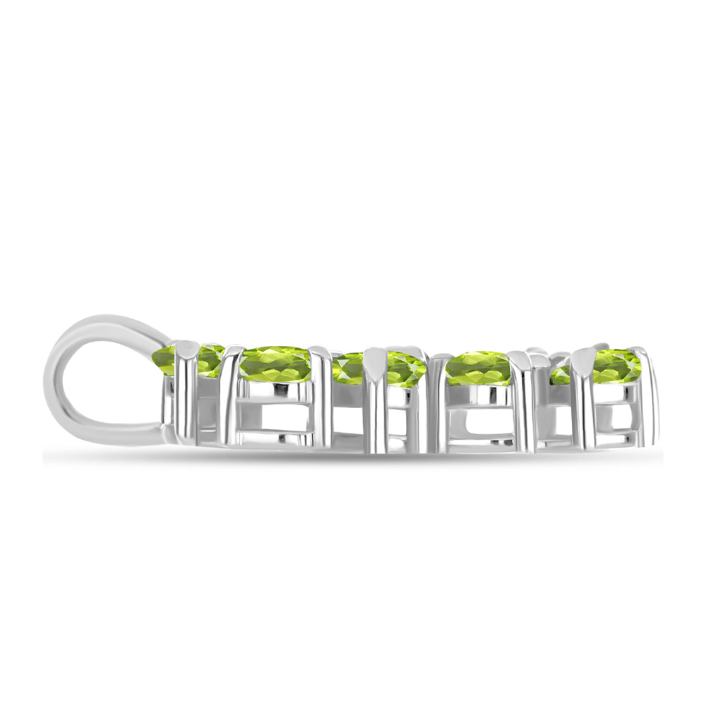 Stříbro 925/1000 - Přívěsek s Čchang-pajským Peridotem - Karátové číslo: 2.61. přibližná hmotnost: 2.82 gramů 2 