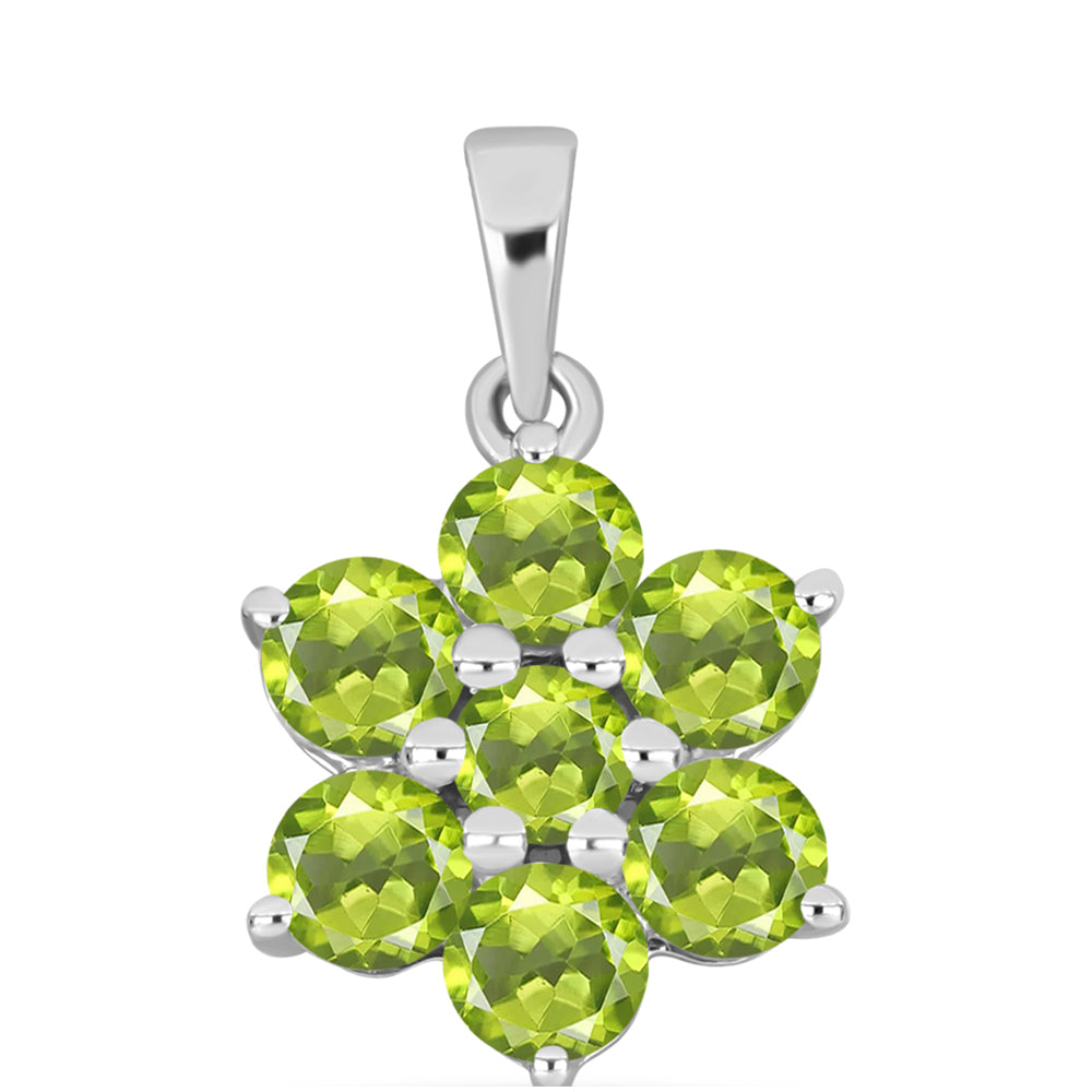 Stříbro 925/1000 - Přívěsek s Čchang-pajským Peridotem - Karátové číslo: 1.98. přibližná hmotnost: 1.35 gramů 1 