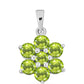 Stříbro 925/1000 - Přívěsek s Čchang-pajským Peridotem - Karátové číslo: 1.98. přibližná hmotnost: 1.35 gramů