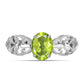Stříbro 925/1000 - Prsten s Čchang-pajským Peridotem - Karátové číslo: 1.15. přibližná hmotnost: 1.98 gramů