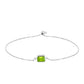 Stříbro 925/1000 - Náramek s Čchang-pajským Peridotem - Karátové číslo: 1.53. přibližná hmotnost: 3.19 gramů