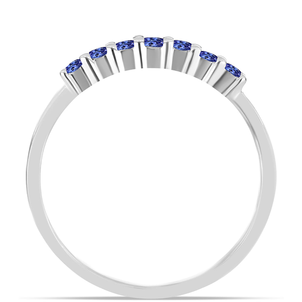 Stříbro 925/1000 - Prsten s AAA Tanzanitem - Karátové číslo: 0.28. přibližná hmotnost: 1.64 gramů
