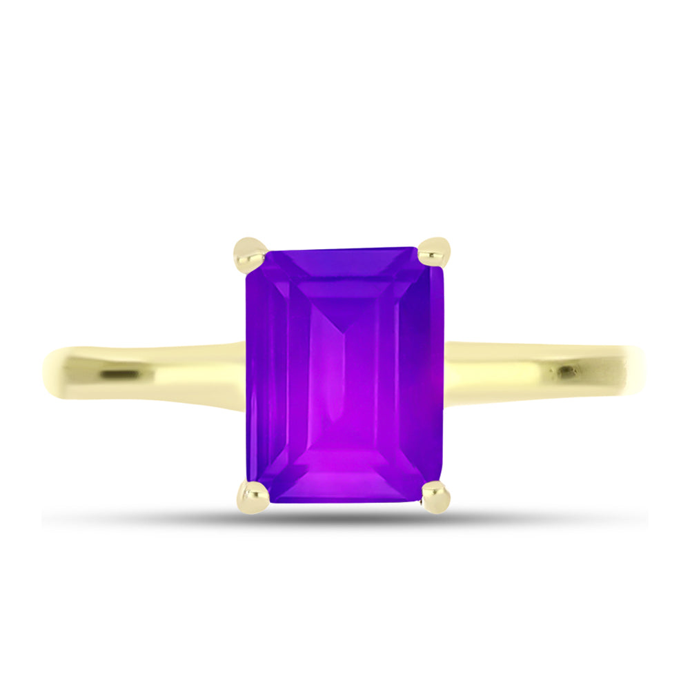 Pozlacené Stříbro 925/1000 - Prsten s Purpurovým Achátem - Karátové číslo: 2.18. přibližná hmotnost: 2.19 gramů 1 
