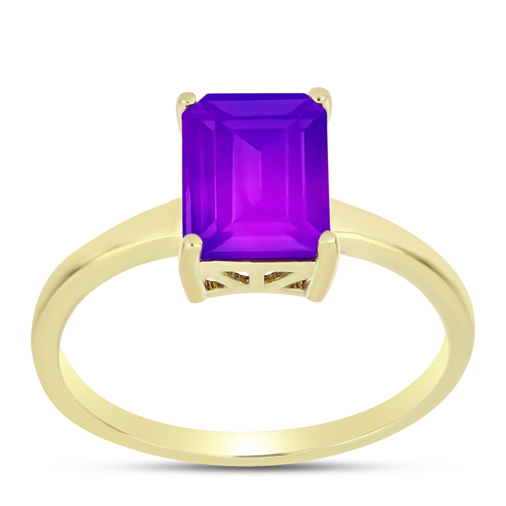 Pozlacené Stříbro 925/1000 - Prsten s Purpurovým Achátem - Karátové číslo: 2.18. přibližná hmotnost: 2.19 gramů 3 