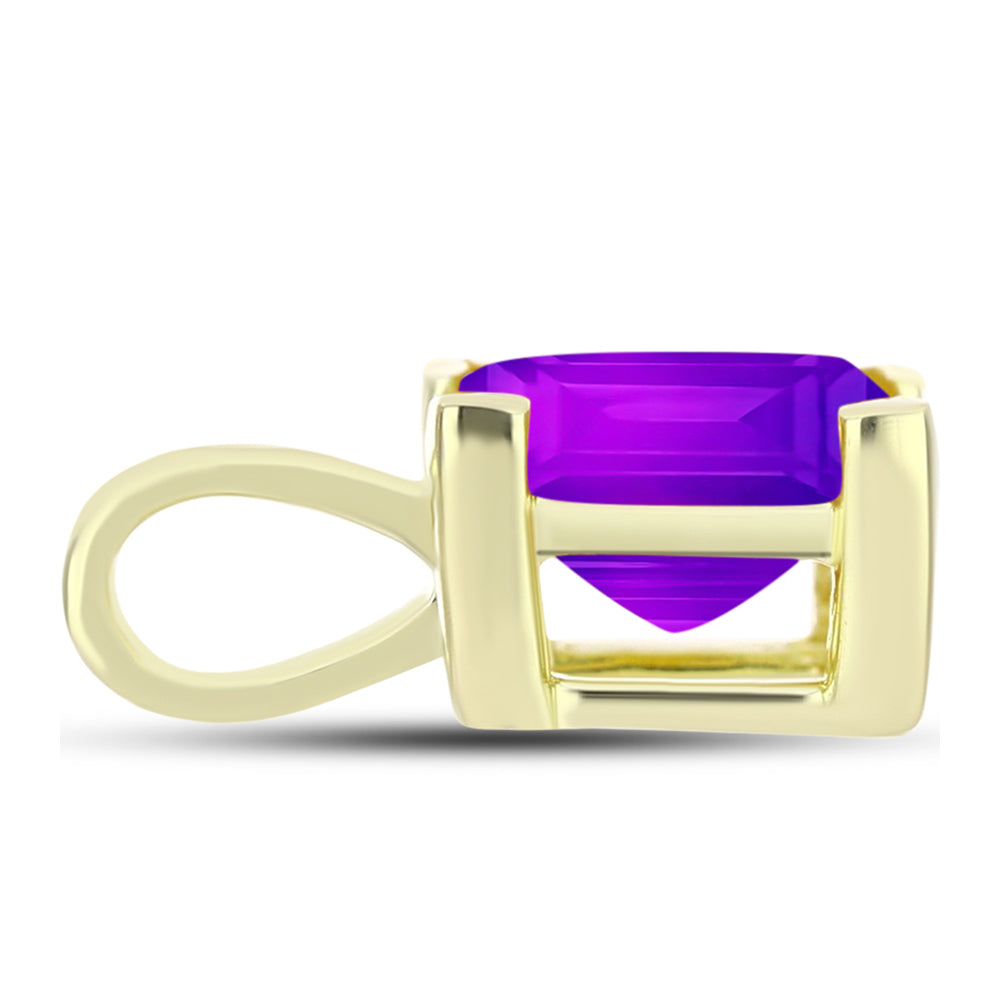 Pozlacené Stříbro 925/1000 - Přívěsek s Purpurovým Achátem - Karátové číslo: 1.63. přibližná hmotnost: 1.32 gramů