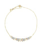 Pozlacené Stříbro 925/1000 - Náramek s Welo opálem a Bílým Topazem - Karátové číslo: 1.19. přibližná hmotnost: 5.89 gramů