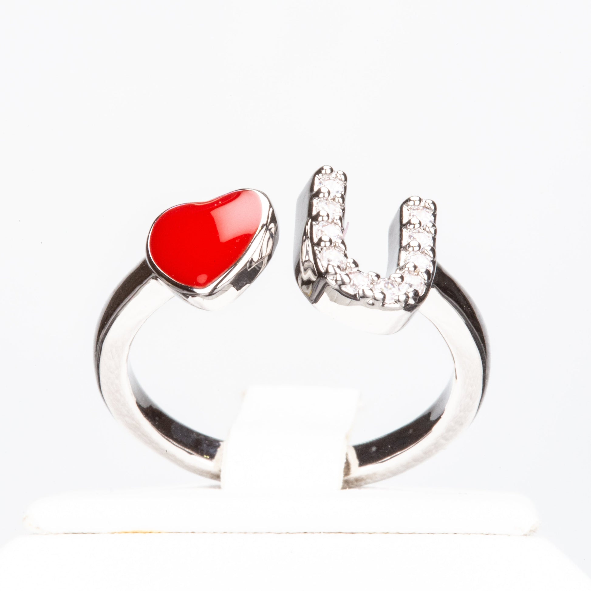 Pozlacená slitina - Prsten s Červeným Emporia® Křišťálem 1 