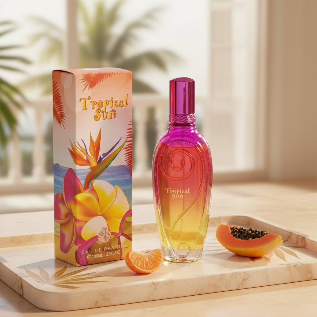100 ml Eau de Parfum "TROPICAL SUN" Ovocná Pižmová Vůně pro Ženy, s 3% obsahem esenciálních olejů 2 