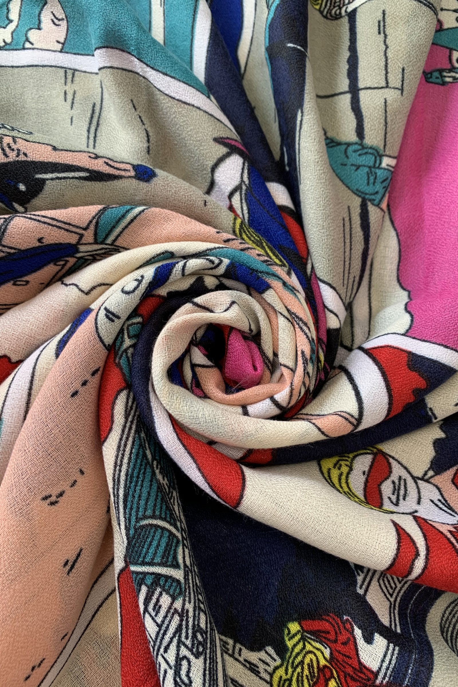 Bavlněná Šála-šátek, 85 cm x 180 cm, Roy Lichtenstein - Pop Art ve stylu 60. let | -80% Akce na Šperky