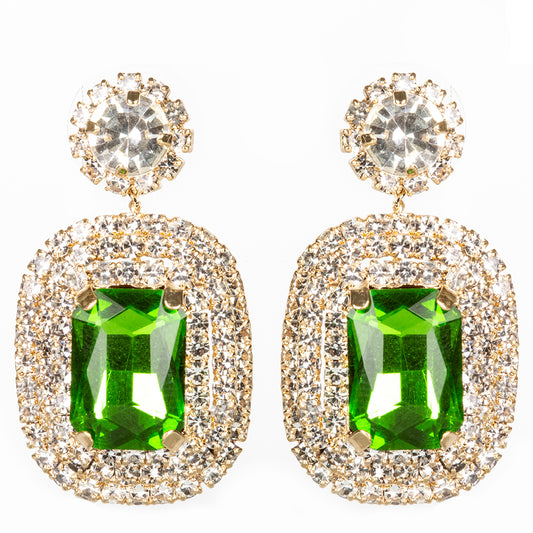 Pozlacená slitina - Sada se Zeleným Emporia® Křišťálem