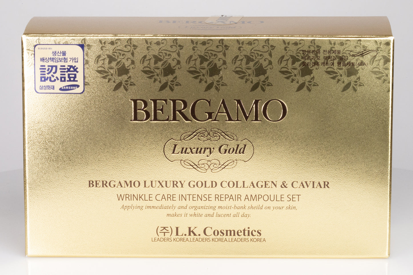 BERGAMO LUXORY GOLD 4kusová Sada Ampulí Kolagen & Kaviár, 13 ml x 4