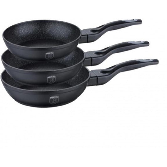 Berlinger Haus Changing Flameguard Sada 3 ks Pánví s Mramorovým Povlakem, Černá | -80% Akce na Šperky