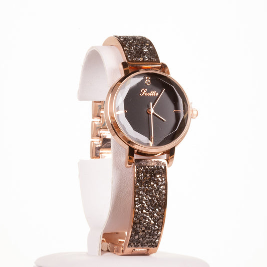 Vysoce kvalitní slitinové hodinky s mechanismem Miyota v dárkové krabičce, Černý ciferník | -80% Akce na Šperky