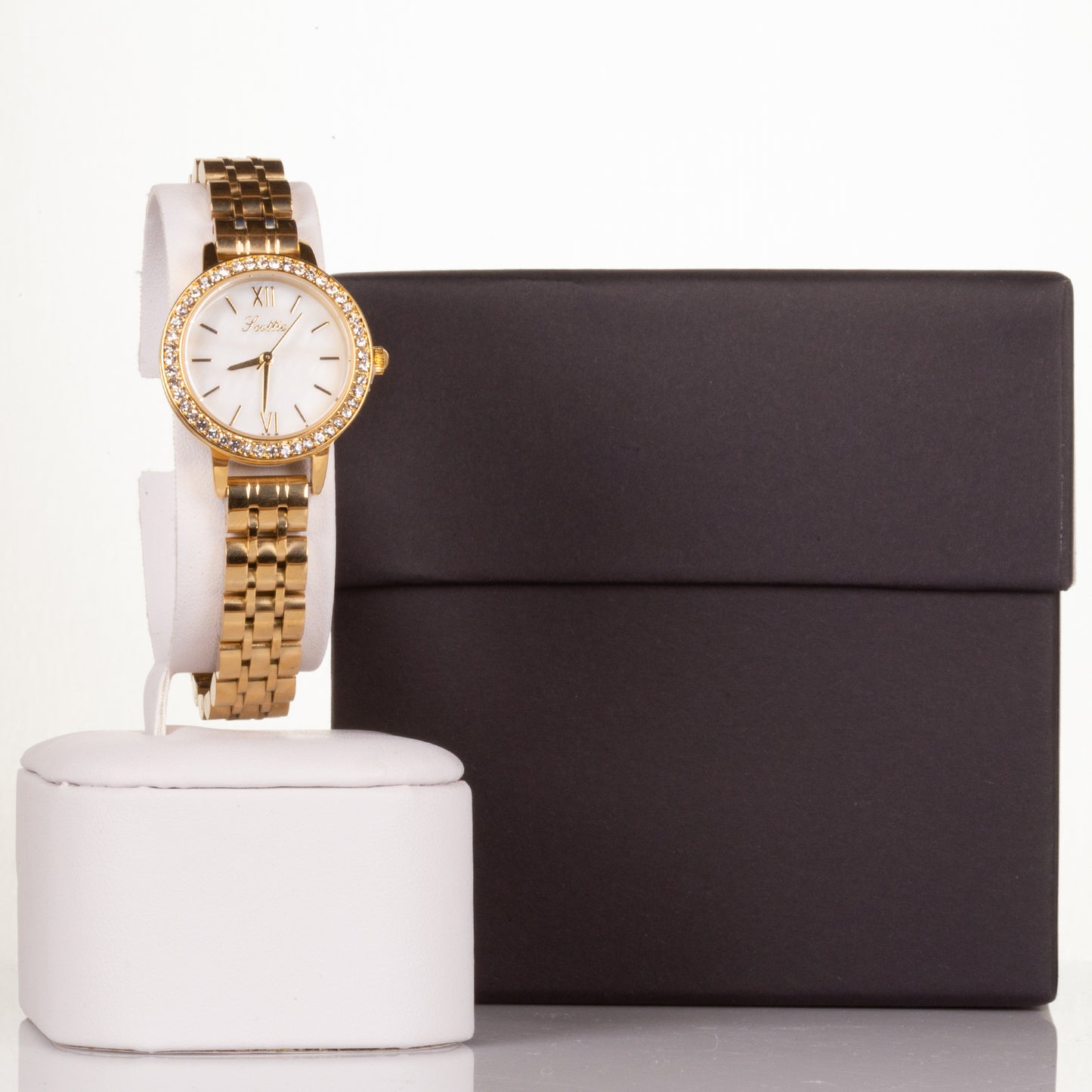 Vysoce kvalitní slitinové hodinky s mechanismem Miyota v dárkové krabičce, Bílý ciferník | -80% Akce na Šperky