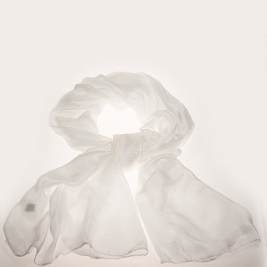 Módní šátek, 100% viskóza, 180 cm x 85 cm, BÍLÁ | -80% Akce na Šperky