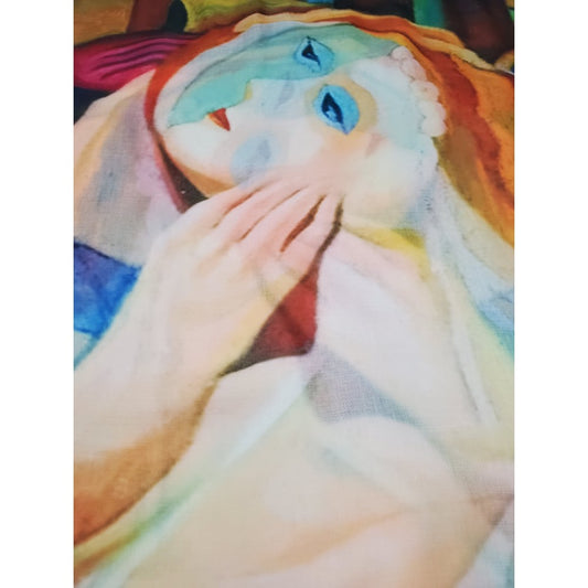 Bavlněná Šála-šátek, 70 cm x 180 cm, Picasso - Abstraktní portrét | -80% Akce na Šperky