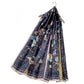 Šála-šátek ze 100% Pravého Hedvábí, 90 cm x 180 cm, Stylový kabelkový vzor, Tmavě modrá | -80% Akce na Šperky
