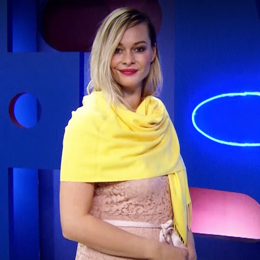 Šála-šátek ze 100% Pravého Pashmina Kašmíru, 70 cm x 170 cm, Žlutá | -80% Akce na Šperky