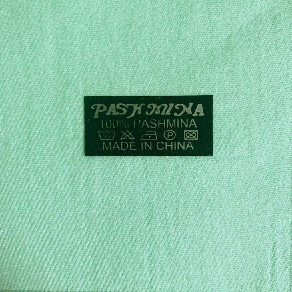 Šála-šátek ze 100% Pravého Pashmina Kašmíru, 70 cm x 170 cm, Mátově zelená | -80% Akce na Šperky