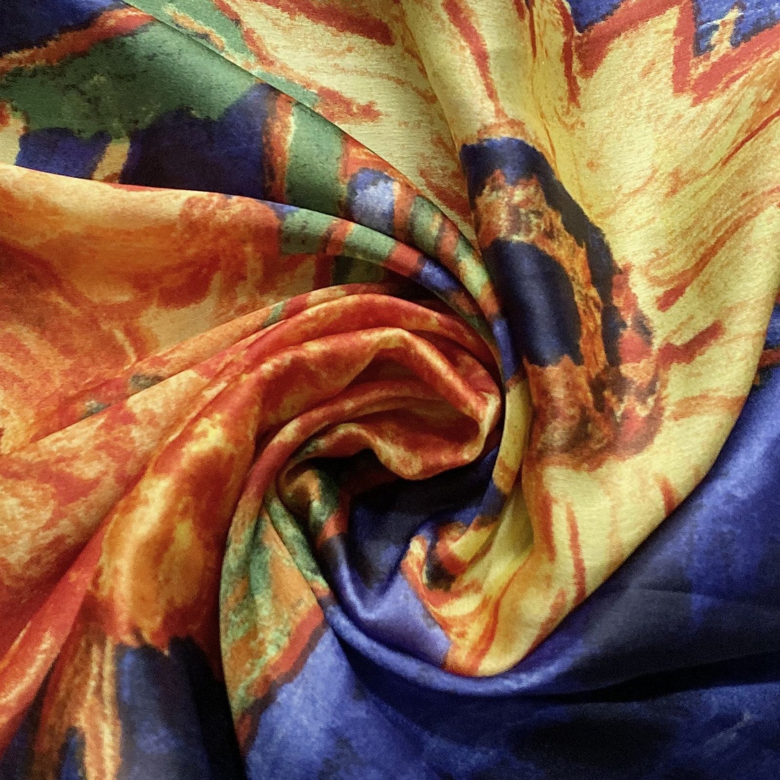 Šála-šátek ze 100% Pravého Hedvábí, 90 cm x 180 cm, vzor Van Goghovy Slunečnice | -80% Akce na Šperky