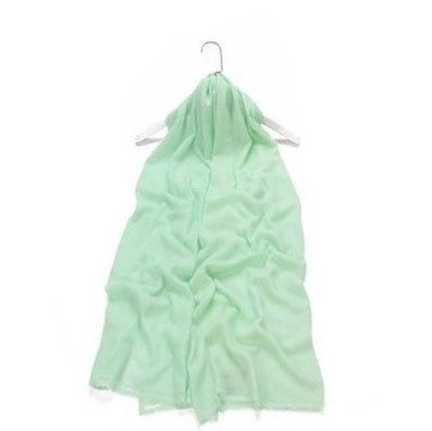 Šála-šátek ze 100% čistého Kašmíru, 80 cm x 200 cm, Mátově Zelená | -80% Akce na Šperky