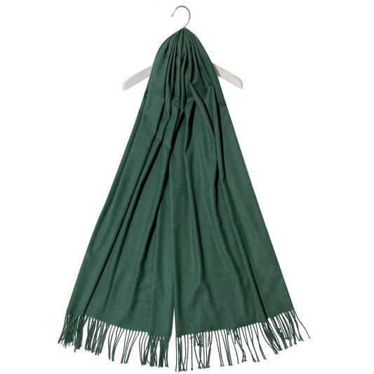 Šála-šátek ze 100% Pravého Pashmina Kašmíru, 70 cm x 180 cm, Smaradgově zelená | -80% Akce na Šperky