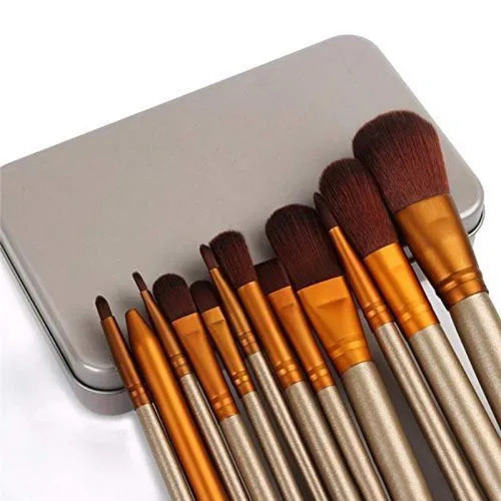 Leticia Well Teint & Eyes golden brushes - 12 pcs kit