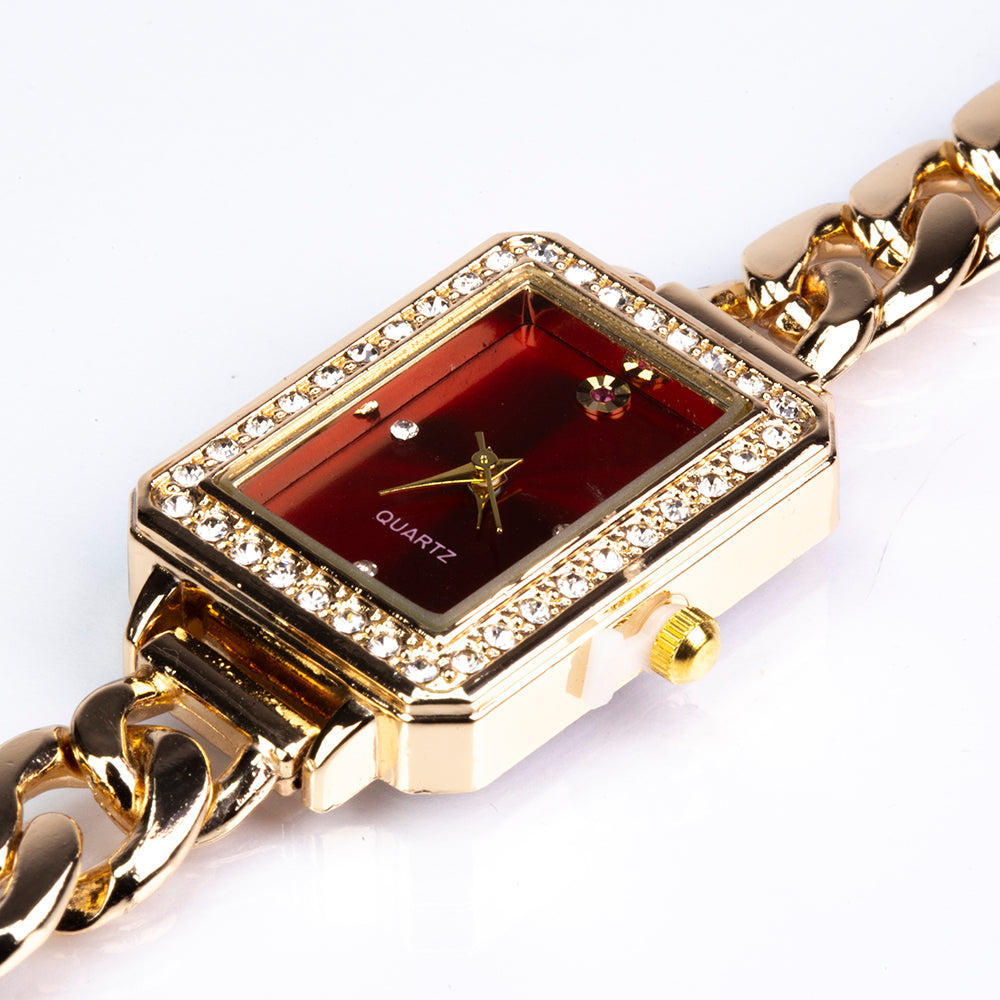 Pozlacená slitina - s Rubínem - Karátové číslo: 0.01. 2 