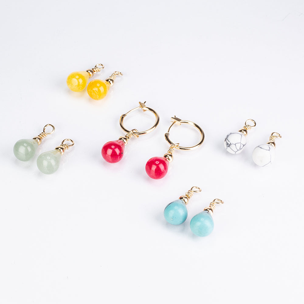 Pozlacená slitina - Sada s Tyrkysem a Karneolem - Karátové číslo: 60. přibližná hmotnost: 12 gramů ( Náušnice ) 1 