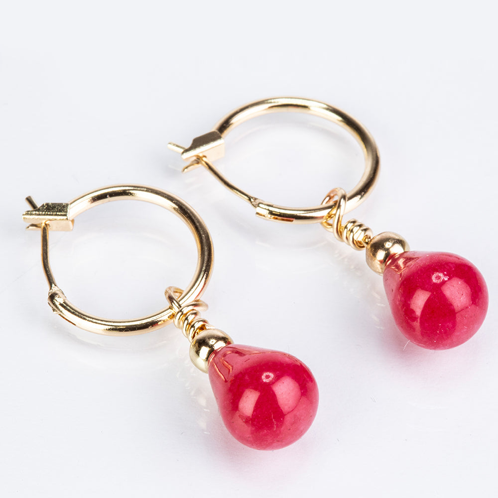 Pozlacená slitina - Sada s Tyrkysem a Karneolem - Karátové číslo: 60. přibližná hmotnost: 12 gramů ( Náušnice ) 3 