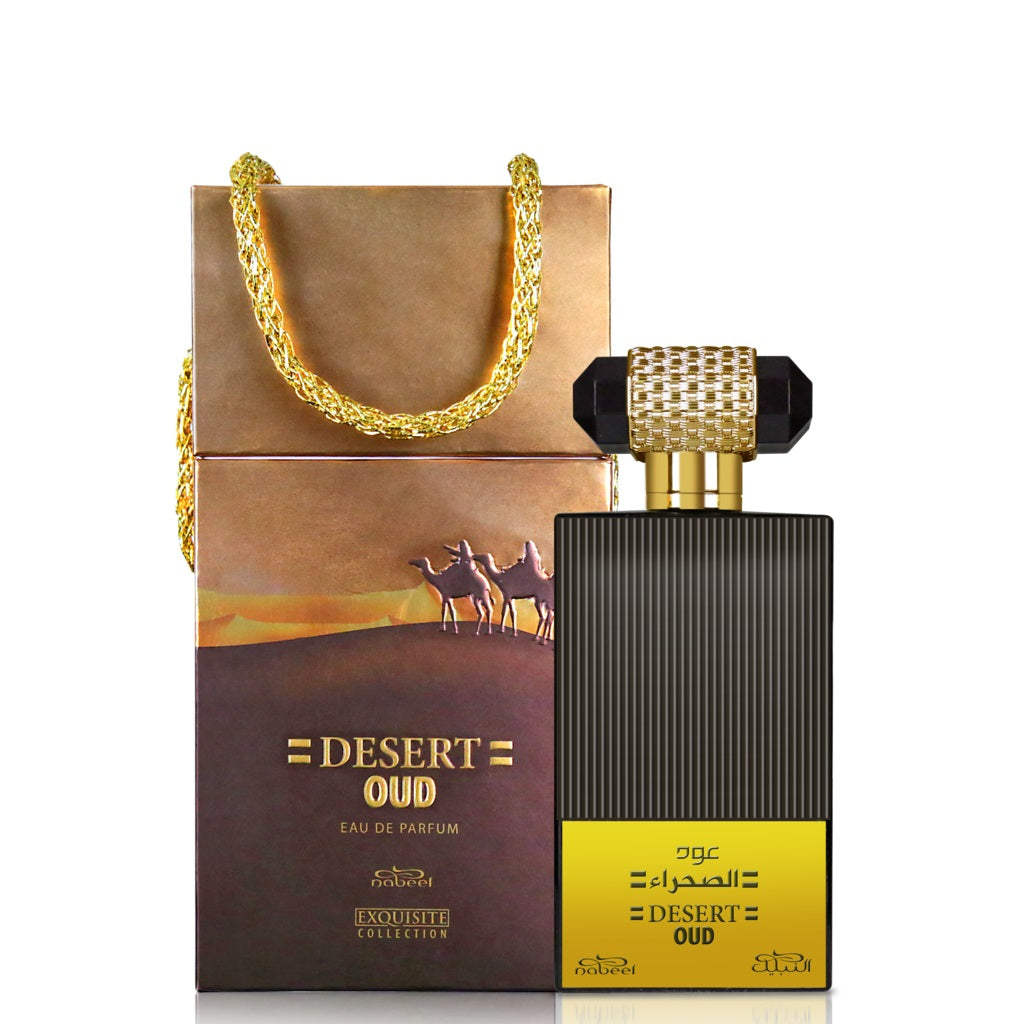 100 ml Eau De Parfum Desert Oud Kožená-Břečťanová Vůně pro Muže a Ženy | -80% Akce na Šperky
