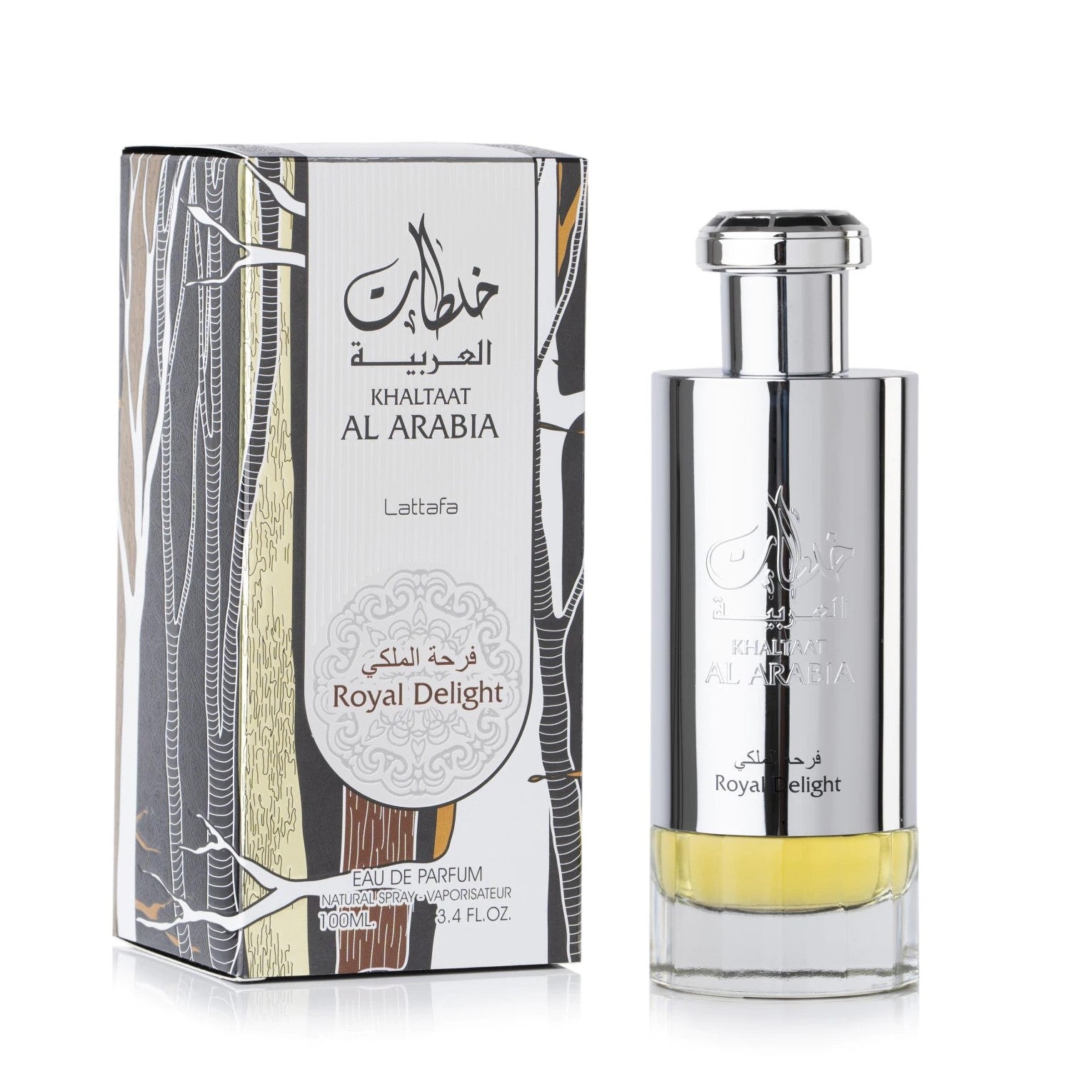 100 ml Eau de Perfume Khalaat Arbia Silver Kořeněná Ovocná Dřevitá vůně pro Ženy | -80% Akce na Šperky
