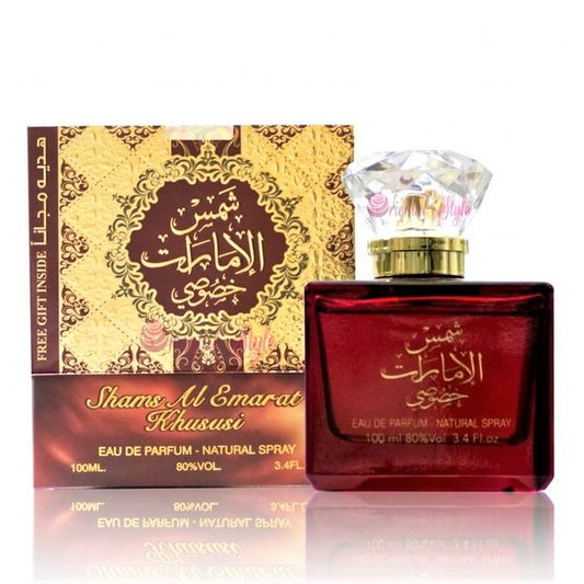 100ml Eau de Perfume Shams Emarat Khususi Flowery Vanilla Fragrance For Women (Top: Mandarin, Apples, Vanilla / Middle: Roses, Vanilla, Ylang-ylang, Spices, Amber / Base: Sandalwood, Patchouli, Oudh, White Musk) | -80% Akce na Šperky