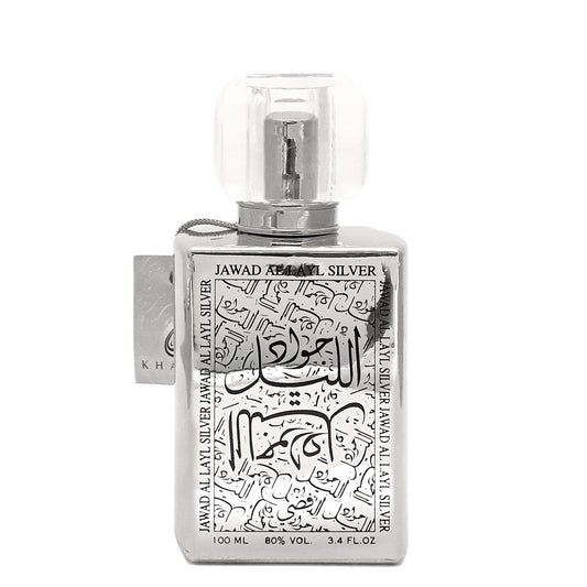 100 ml Eau de Parfum Jawad Al Layl Silver pižmová ovocná vůně pro muže a ženy | -80% Akce na Šperky
