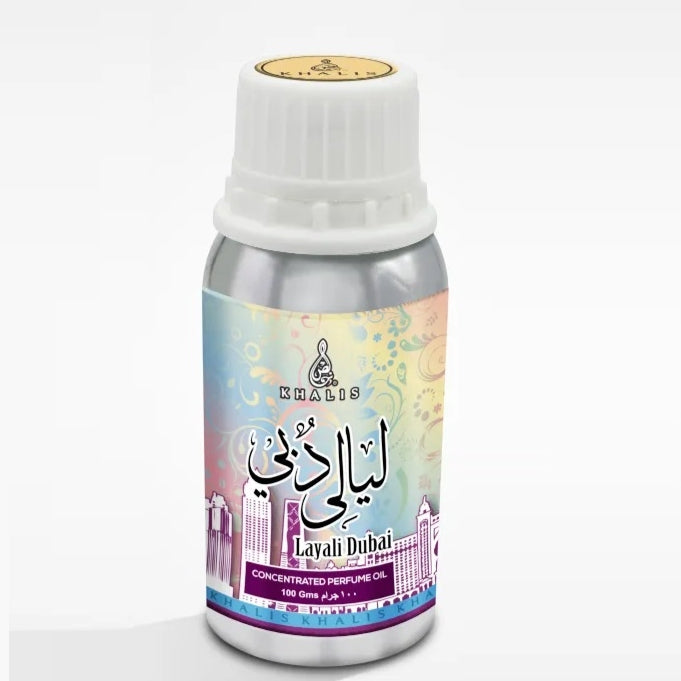 100 ml Parfume Oil LAYALI DUBAI Jantarová Vanilková Vůně pro Ženy