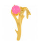 Pozlacený Stříbrný Prsten s Etiopským Neónově Růžovým Opálem