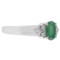 Stříbrný Prsten se Smaragdem a Bílým Zirkonem | -80% Akce na Šperky