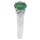 Stříbrný Prsten se Smaragdem a Bílým Zirkonem | -80% Akce na Šperky