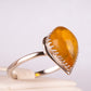 Stříbrný Prsten s Oranžovým Ohnivým Opálem | -80% Akce na Šperky