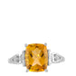 Stříbrný Prsten s Citrínem a Přírodním Zirkonem | -80% Akce na Šperky