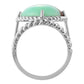 Stříbrný Prsten s Mátovým Chrysoprasem | -80% Akce na Šperky