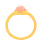 Pozlacený Stříbrný Prsten s Růžovým Opálem