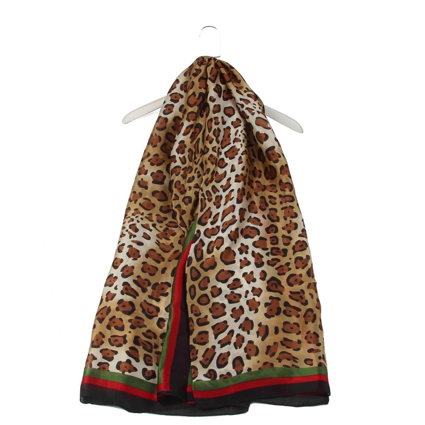 Šála-šátek ze 100% Pravého Hedvábí, 90 cm x 180 cm, Leopardí vzor | -80% Akce na Šperky