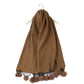 Šála-šátek s Pravou Pom Pom Kožešinou, 60 cm x 170 cm, Hnědá | -80% Akce na Šperky