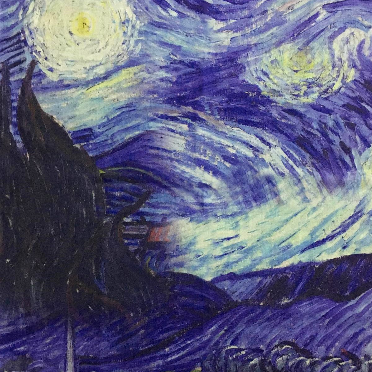 Vlněná šála-šátek, 70 cm x 180 cm, Van Gogh - Starry Night | -80% Akce na Šperky