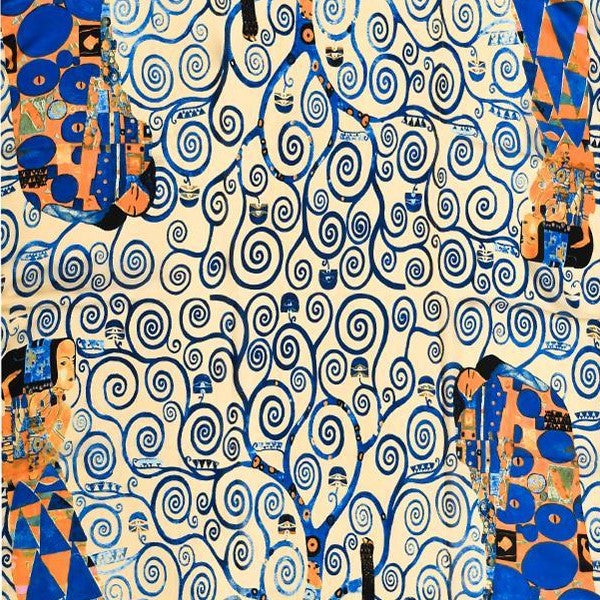 Šála-šátek ze 100% Pravého Hedvábí, 90 cm x 180 cm, Klimt - Tree of Life | -80% Akce na Šperky