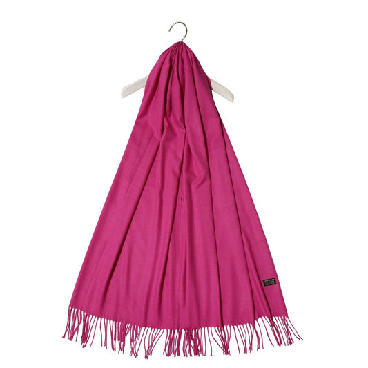 Šála-šátek ze 100% Pravého Pashmina Kašmíru, 70 cm x 170 cm, Fuchsiová růžová | -80% Akce na Šperky