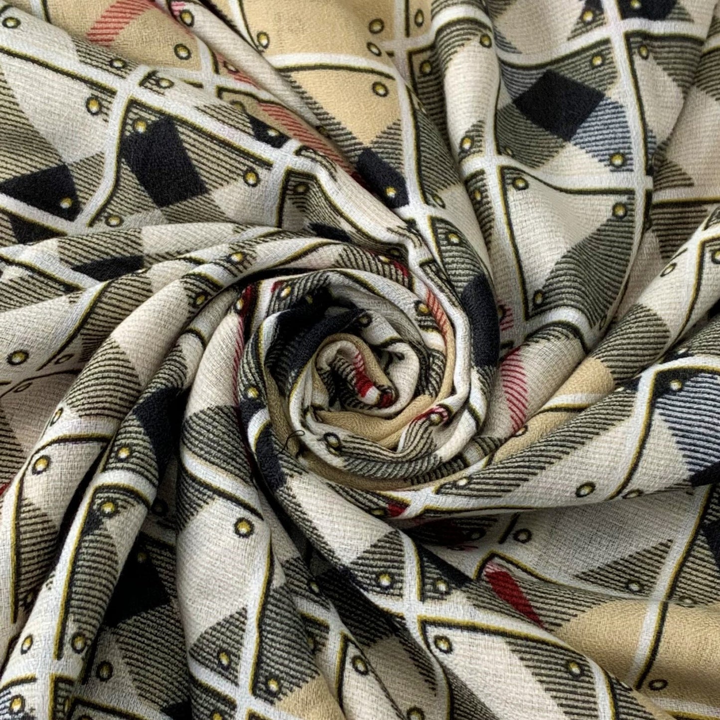 Tlustá Bavlněná Šála-šátek, 90 cm x 180 cm, Skotský kostkovaný vzor | -80% Akce na Šperky