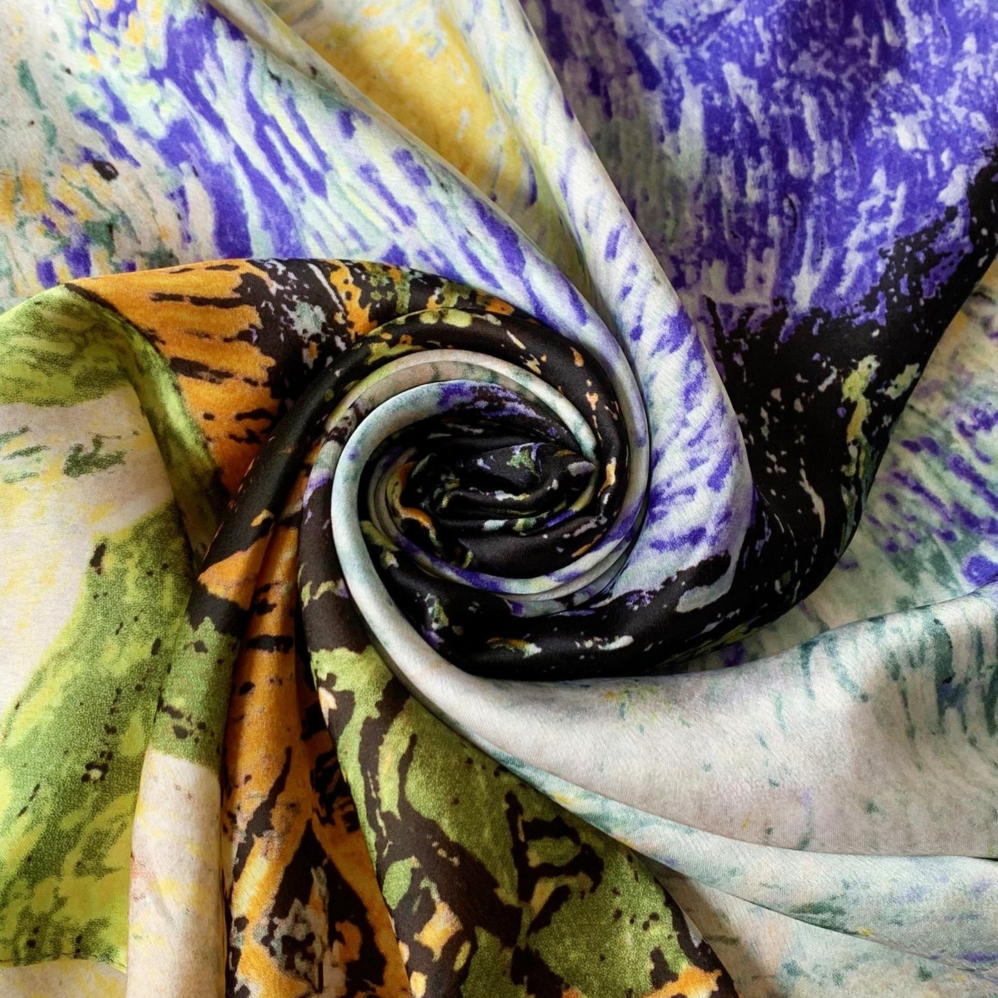 Šála-šátek ze 100% Pravého Hedvábí, 90 cm x 180 cm, Van Gogh - Starry Night | -80% Akce na Šperky