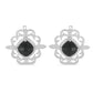 Stříbrné Náušnice s Černým Spinelem z Horského Badachšánu a Bílým Topazem | -80% Akce na Šperky